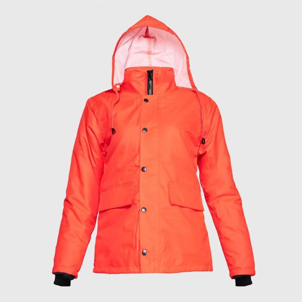 Parka Guardia Mujer Alta Visibilidad Rojo