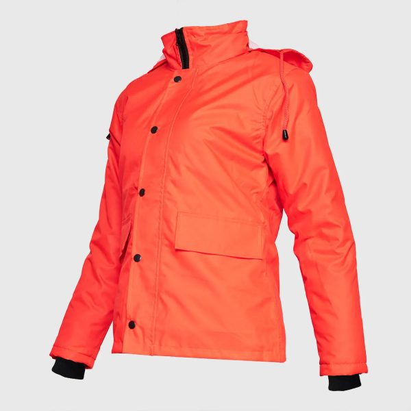 Parka Guardia Mujer Alta Visibilidad Rojo