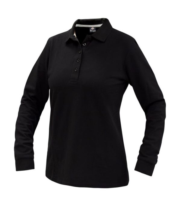 Polera Polo Confort Spandex Manga Larga Mujer