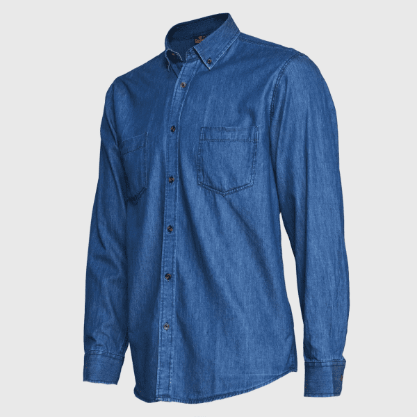 Camisa Denim Comfort Hombre 100% Algodón